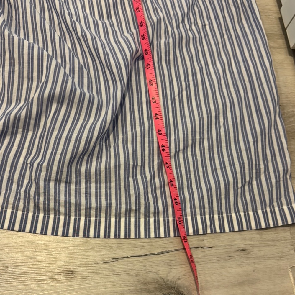 J. Crew Blue Oversized Smocked Sundress Square Neck Midi,half lined, side slits. - Picture 9 of 9
